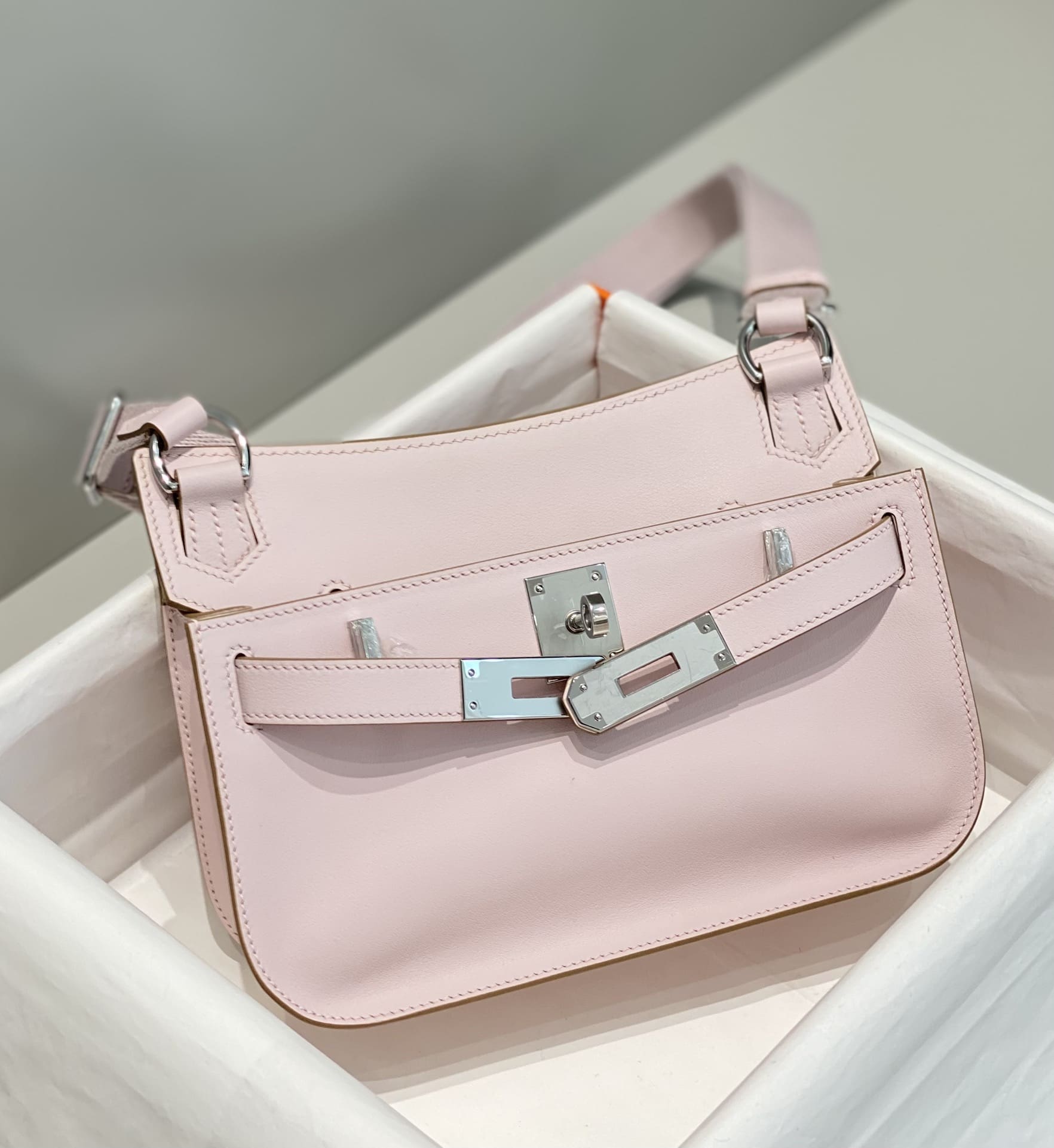 Hermès Jypsière Mini Evercolor Mauve Pâle