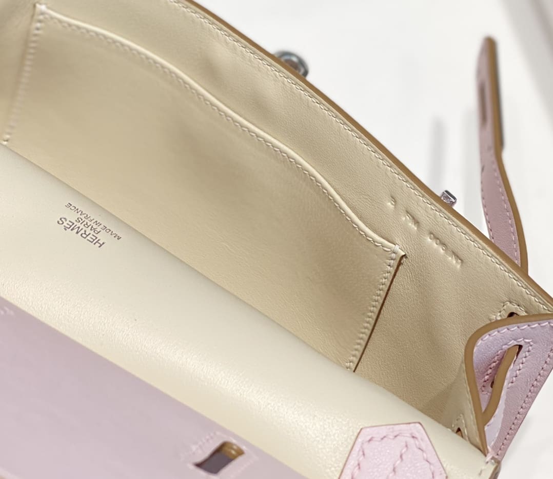 Hermès Jypsière Mini Evercolor Mauve Pâle