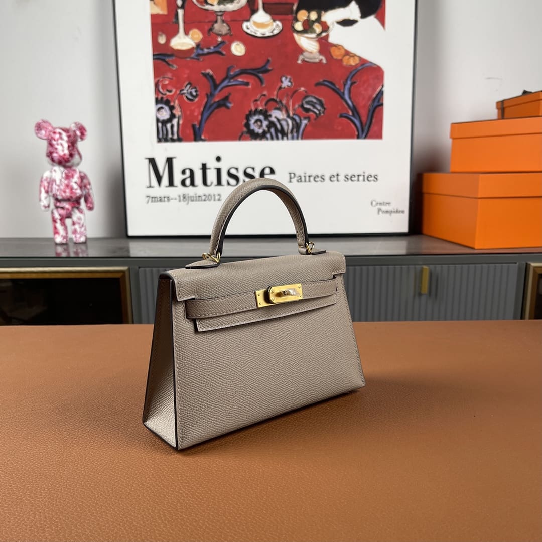 Hermès Kelly Mini Epsom Gold Sellier Gold Hardware