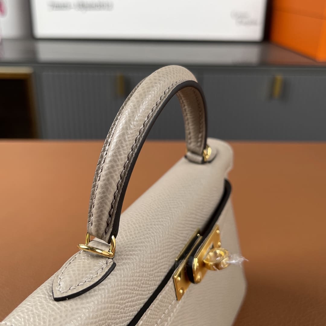Hermès Kelly Mini Epsom Gold Sellier Gold Hardware