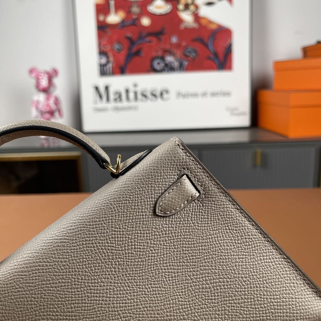 Hermès Kelly Mini Epsom Gold Sellier Gold Hardware