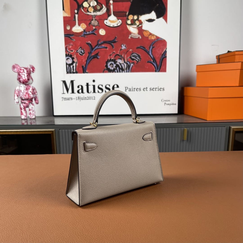 Hermès Kelly Mini Epsom Gold Sellier Gold Hardware
