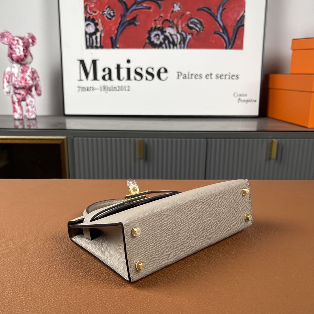Hermès Kelly Mini Epsom Gold Sellier Gold Hardware