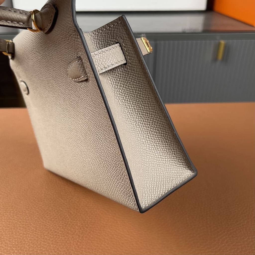 Hermès Kelly Mini Epsom Gold Sellier Gold Hardware