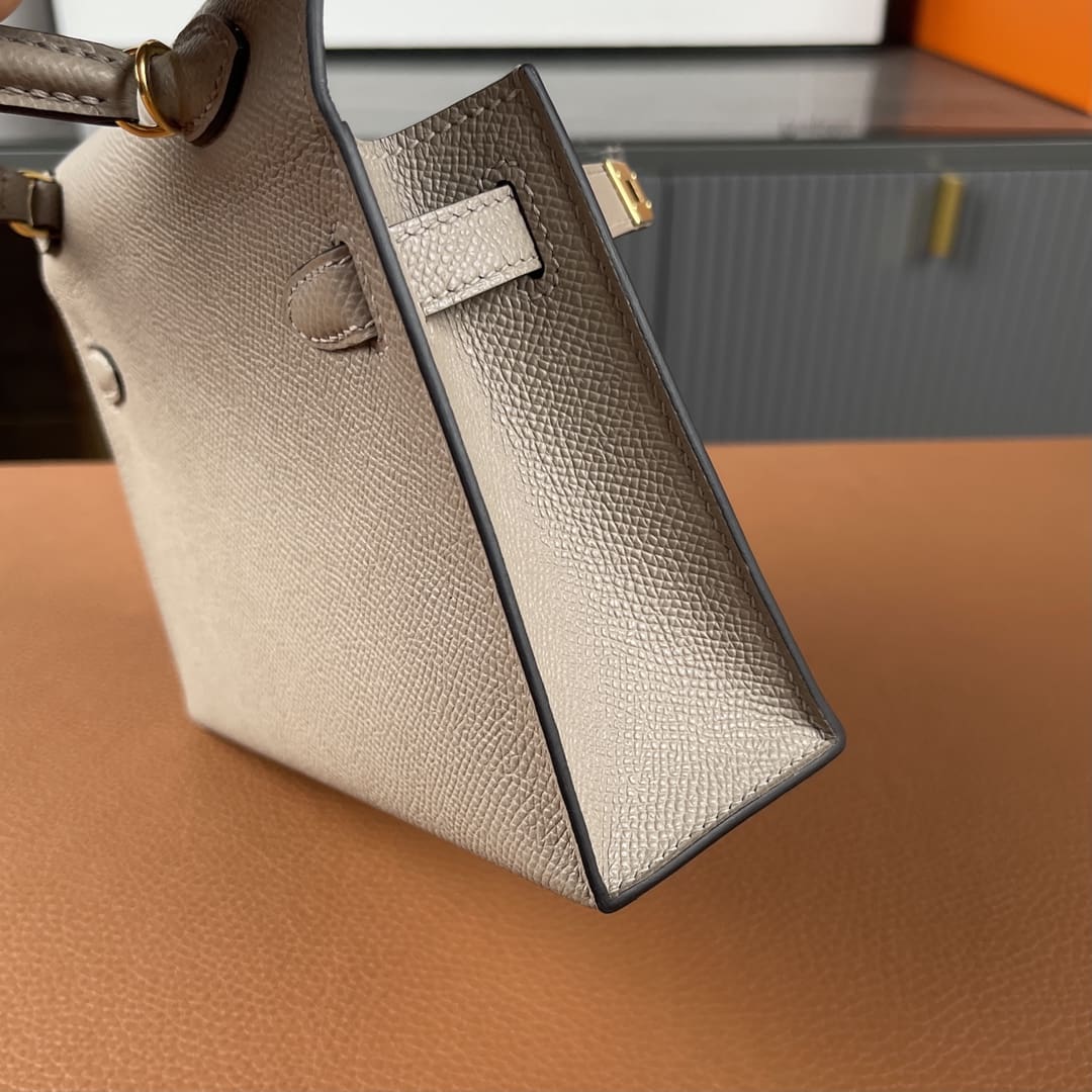 Hermès Kelly Mini Epsom Gold Sellier Gold Hardware