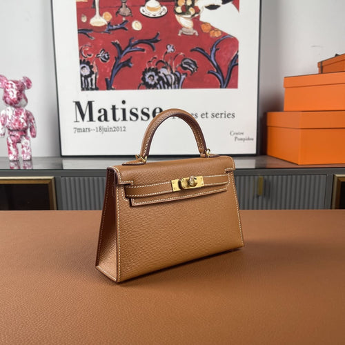 Hermès Kelly Mini Epsom Gold Sellier Gold Hardware