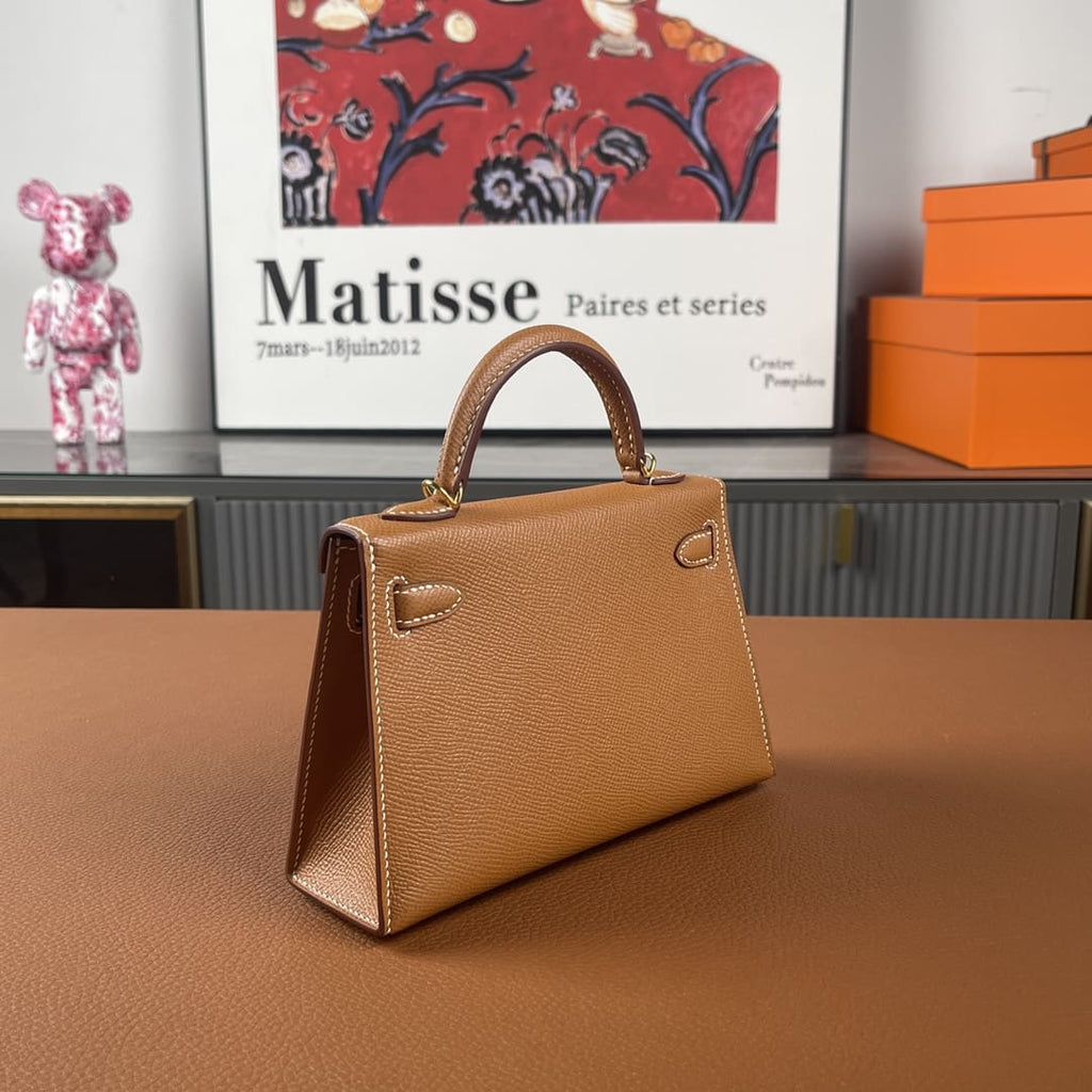 Hermès Kelly Mini Epsom Gold Sellier Gold Hardware