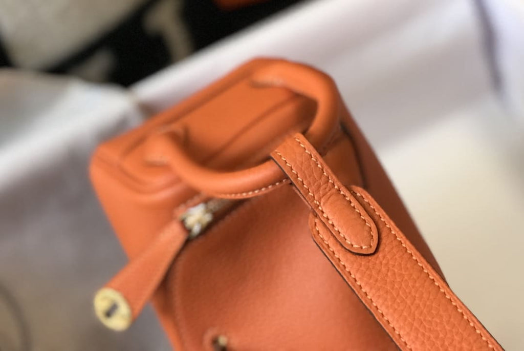 Hermès Mini Lindy Gold Clemence Gold Hardware