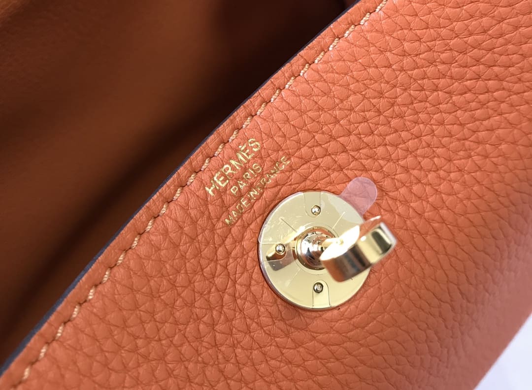 Hermès Mini Lindy Gold Clemence Gold Hardware