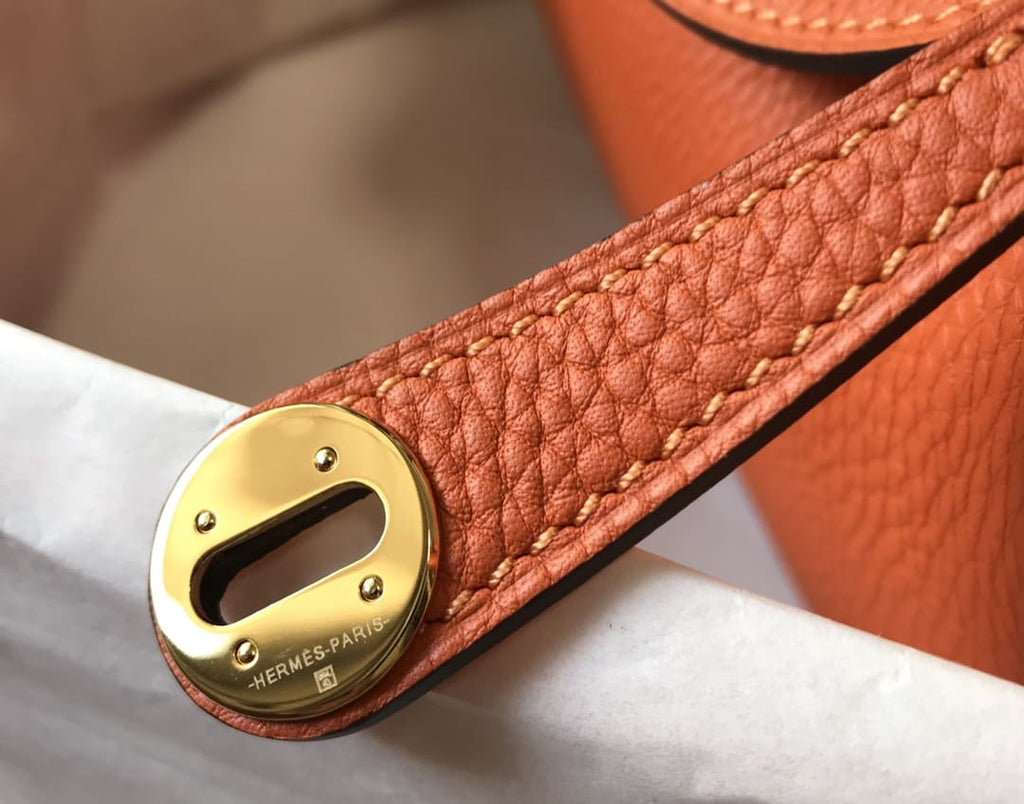 Hermès Mini Lindy Gold Clemence Gold Hardware
