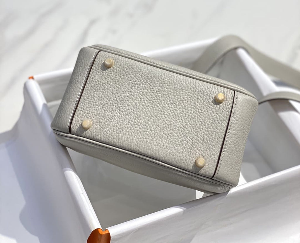 Hermès Mini  Lindy Sauge Gold Clemence Gold Hardware
