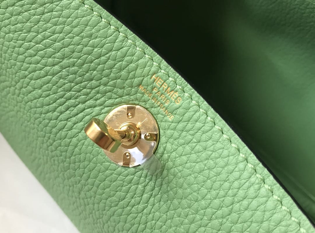 Hermès Mini Lindy Gold Clemence Gold Hardware