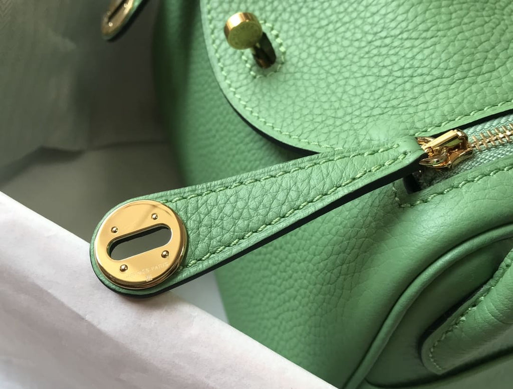 Hermès Mini Lindy Gold Clemence Gold Hardware