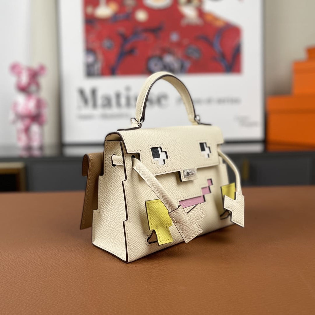 Hermès Kelly Quelle Idolle Creamy white epsom Palladium Hardware