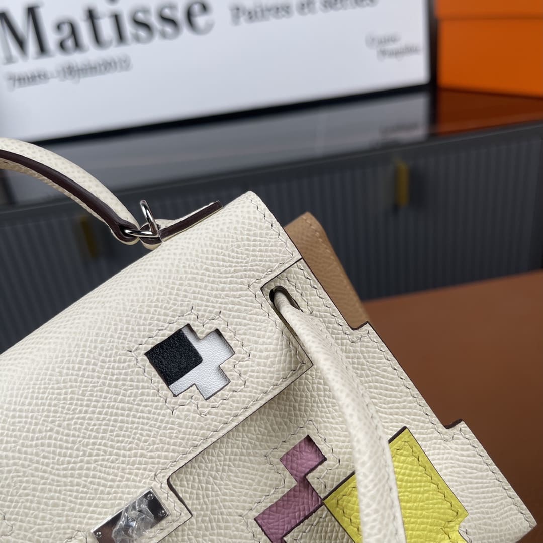 Hermès Kelly Quelle Idolle Creamy white epsom Palladium Hardware