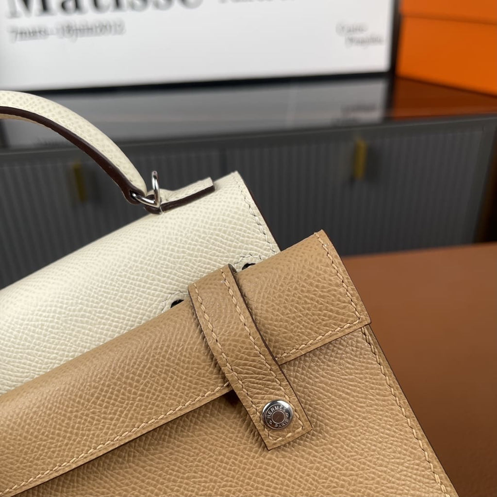 Hermès Kelly Quelle Idolle Creamy white epsom Palladium Hardware