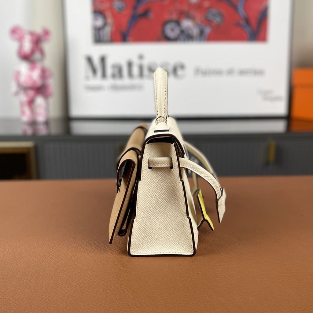 Hermès Kelly Quelle Idolle Creamy white epsom Palladium Hardware