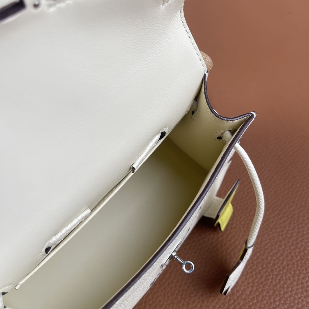 Hermès Kelly Quelle Idolle Creamy white epsom Palladium Hardware