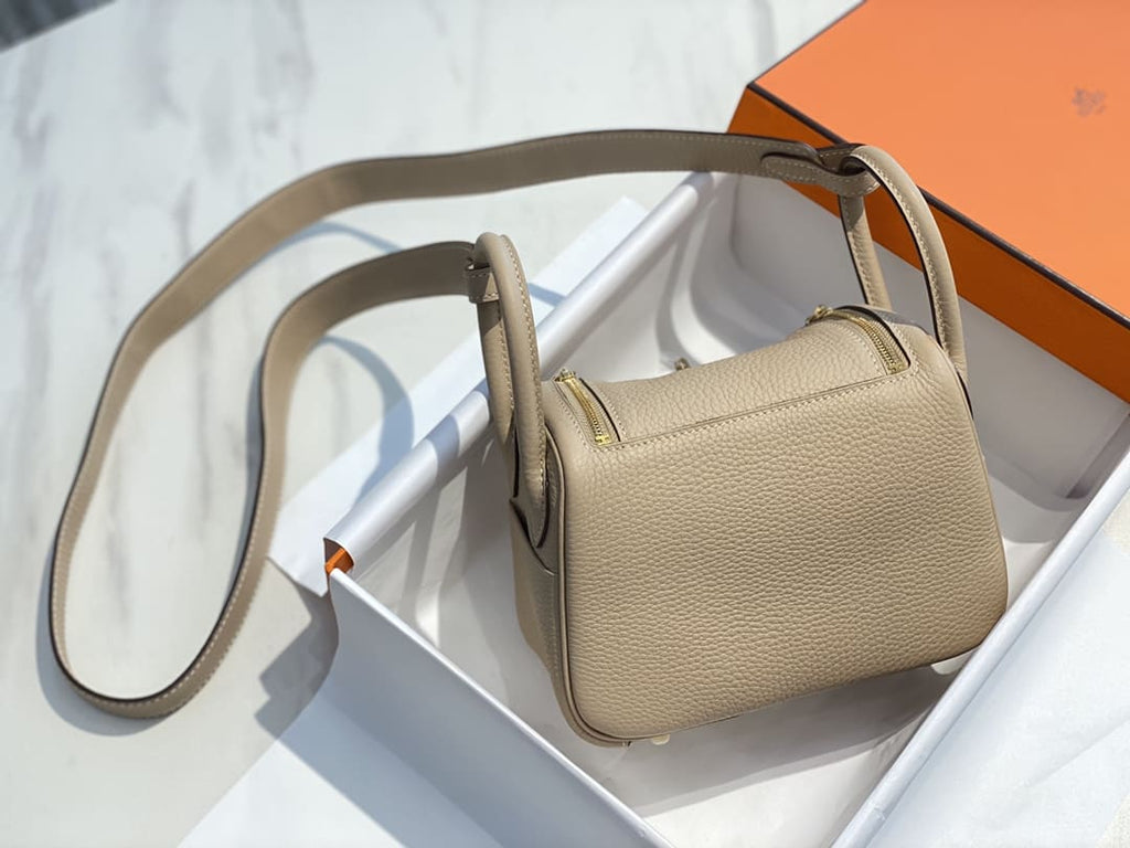 Hermès Mini  Lindy Trench Gold Clemence Gold Hardware