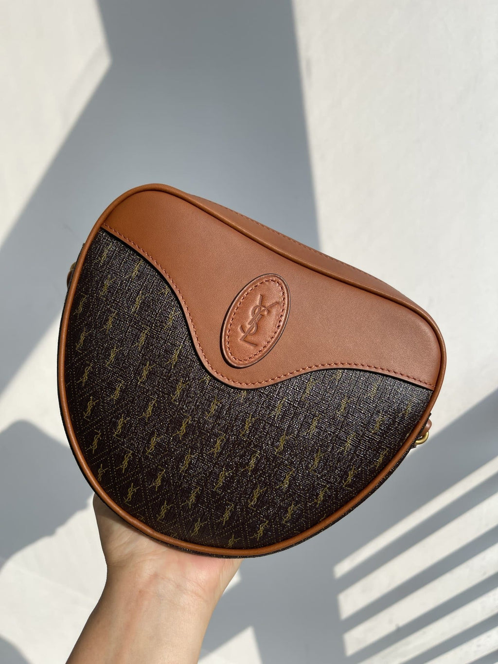 Saint Laurent Canvas Smooth Calfskin The Monogram Heart