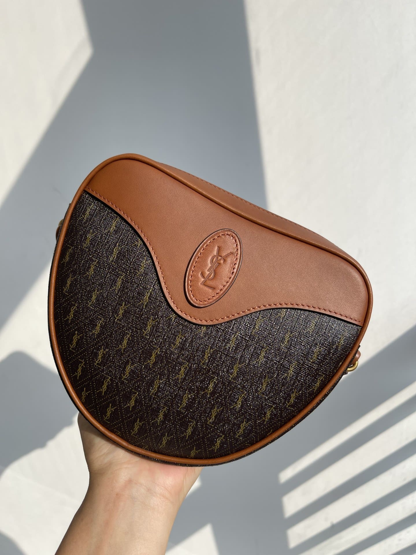 Saint Laurent Canvas Smooth Calfskin The Monogram Heart