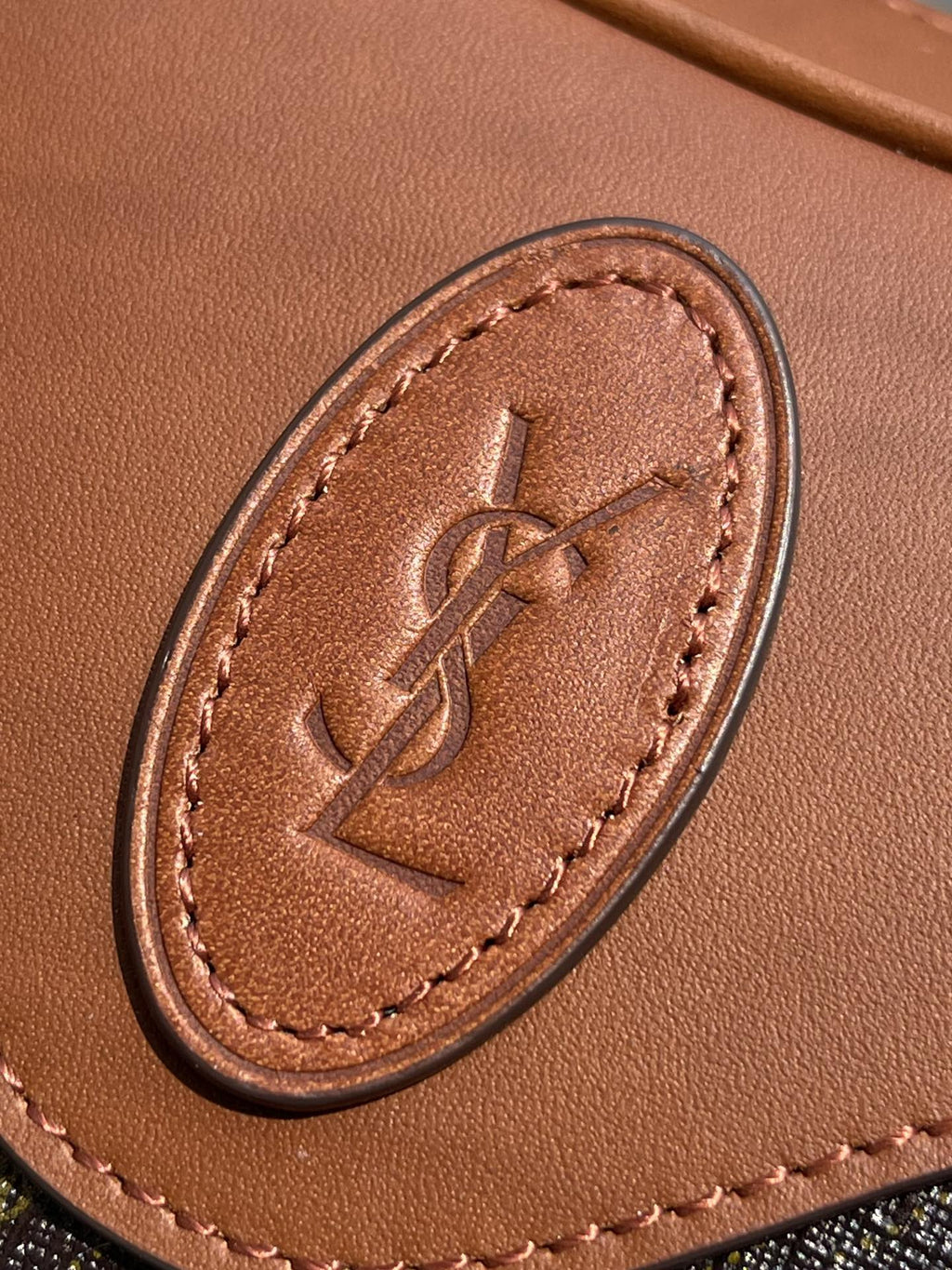 Saint Laurent Canvas Smooth Calfskin The Monogram Heart