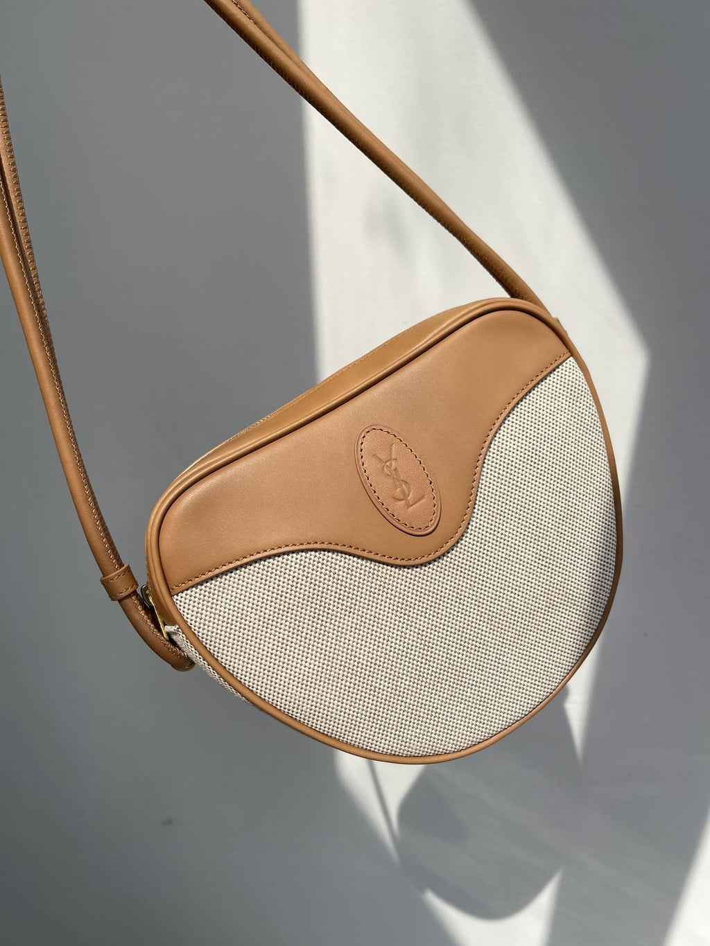 Saint Laurent Linen Calfskin The Heart Monogram