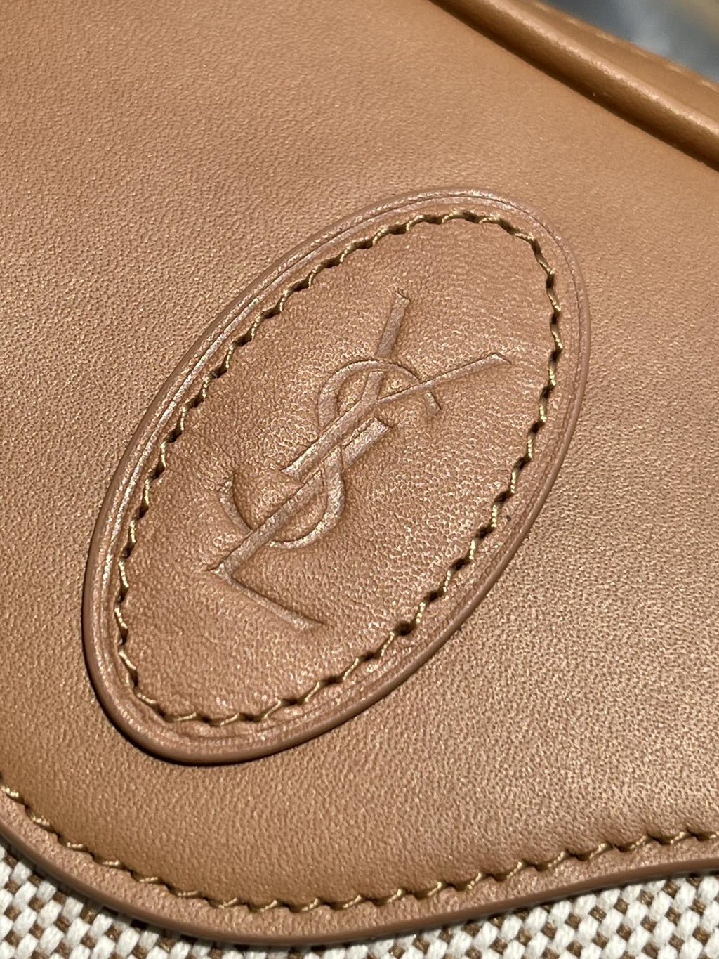 Saint Laurent Linen Calfskin The Heart Monogram