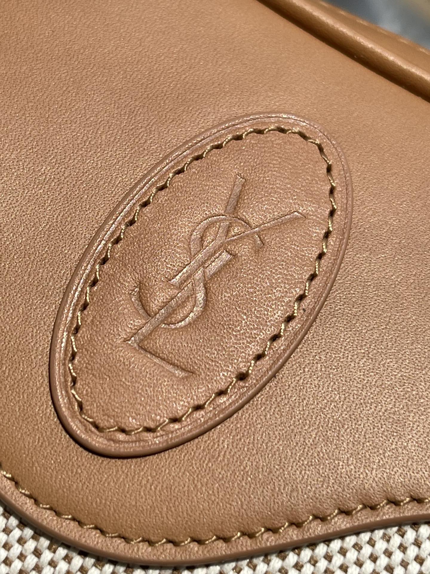 Saint Laurent Linen Calfskin The Heart Monogram