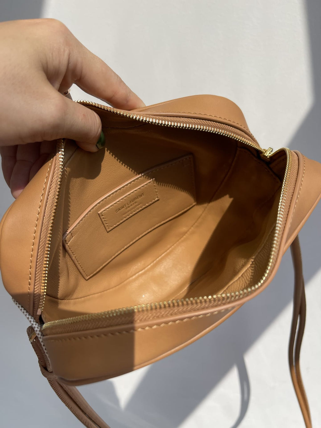 Saint Laurent Linen Calfskin The Heart Monogram