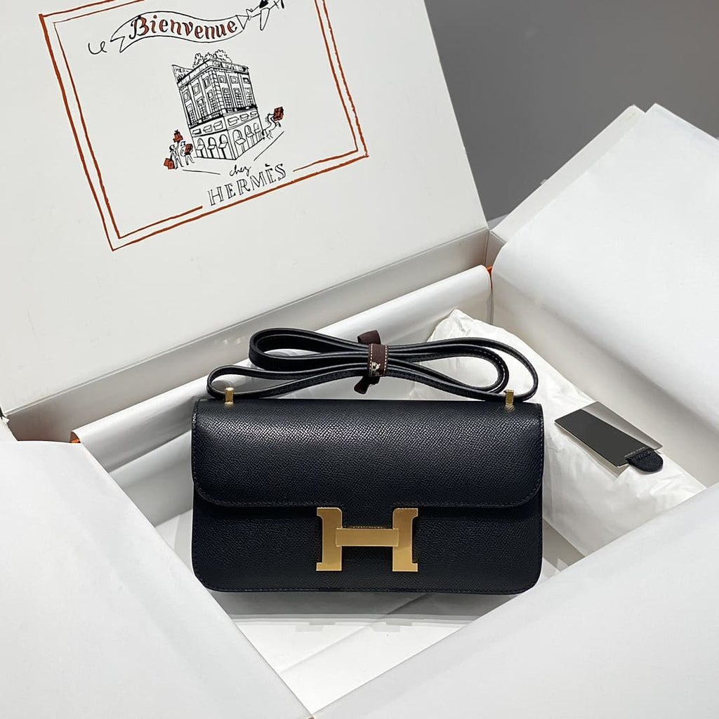 Hermès Black Epsom Constance Elan Gold Hardware