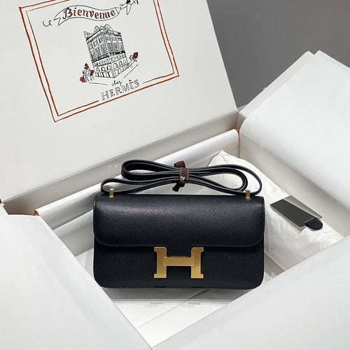 Hermès Black Epsom Constance Elan Gold Hardware