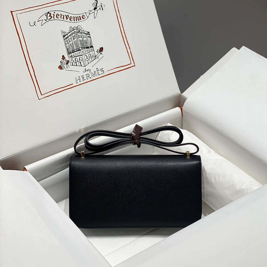 Hermès Black Epsom Constance Elan Gold Hardware