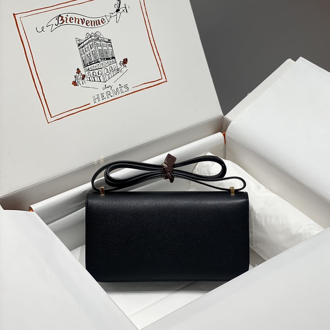 Hermès Black Epsom Constance Elan Gold Hardware