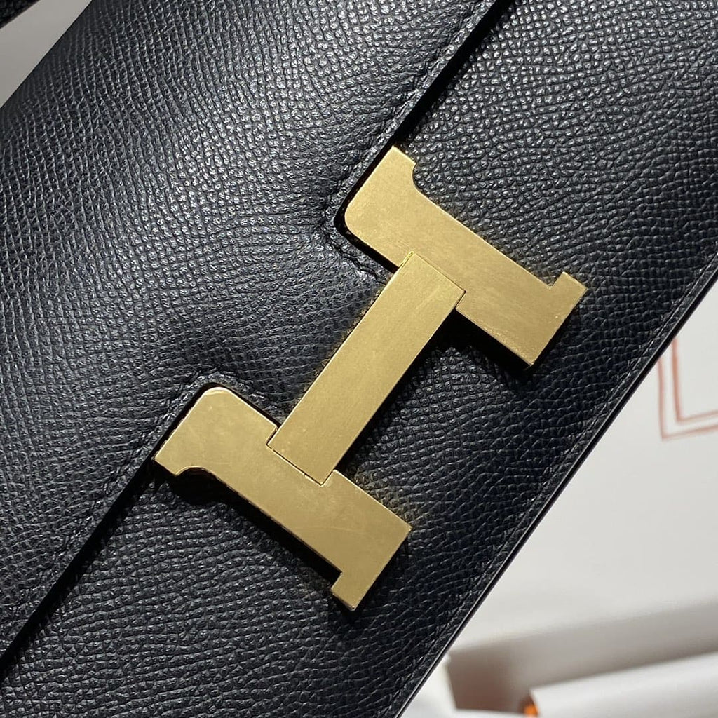 Hermès Black Epsom Constance Elan Gold Hardware