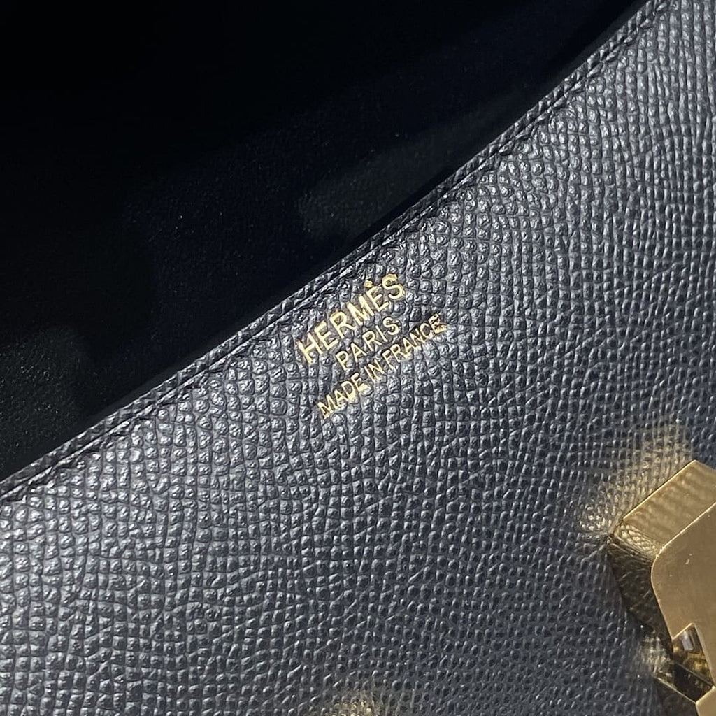 Hermès Black Epsom Constance Elan Gold Hardware