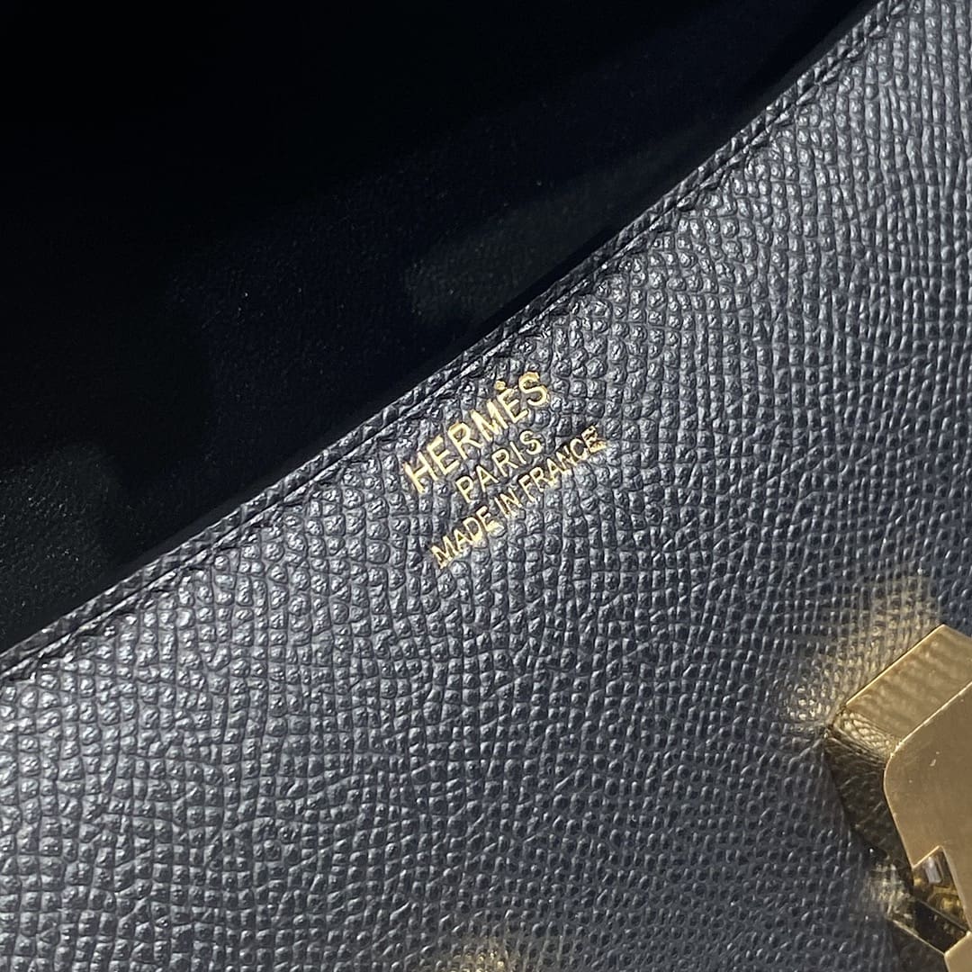 Hermès Black Epsom Constance Elan Gold Hardware