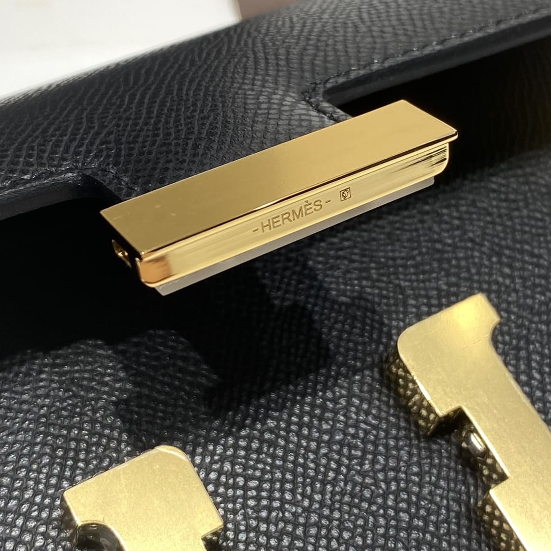 Hermès Black Epsom Constance Elan Gold Hardware