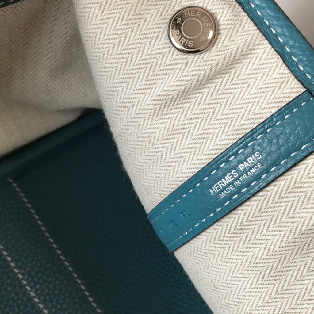 HERMÈS Negonda Garden Party Tote 30 TPM Vert Bosphore