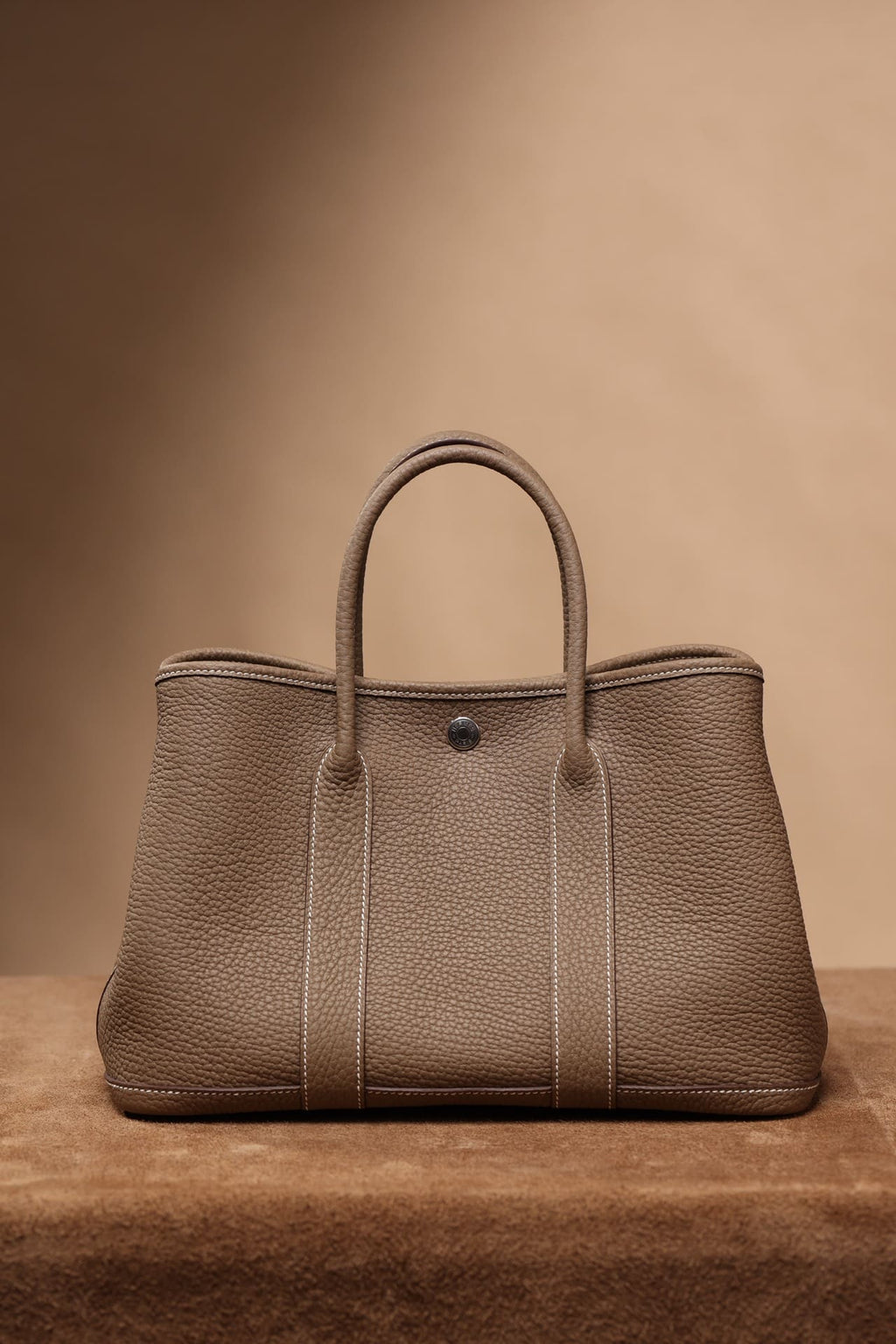 Hermès Garden Party 30 Beige Marfa Negonda Palladium Hardware