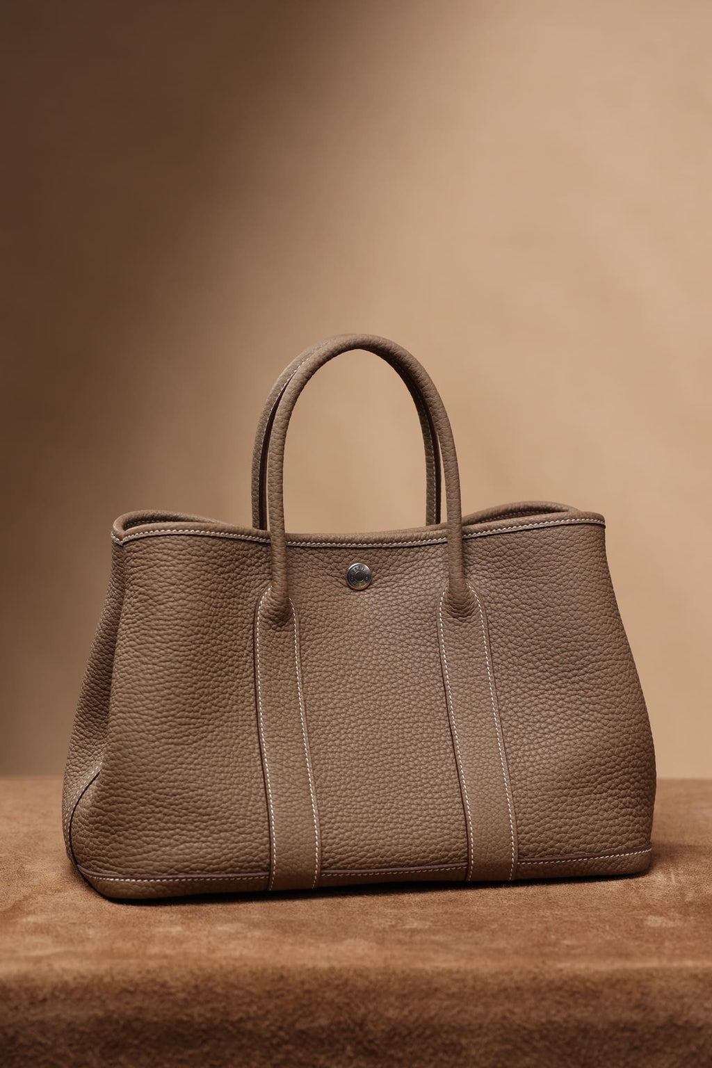 Hermès Garden Party 30 Beige Marfa Negonda Palladium Hardware