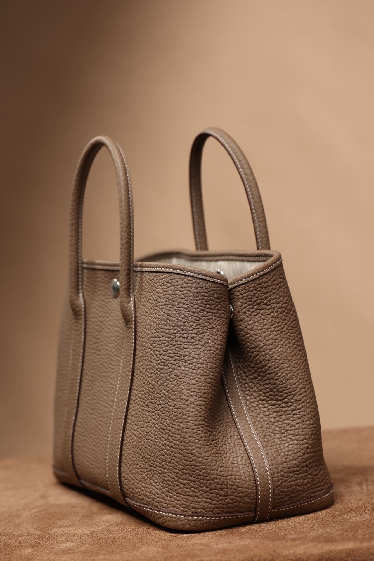 Hermès Garden Party 30 Beige Marfa Negonda Palladium Hardware