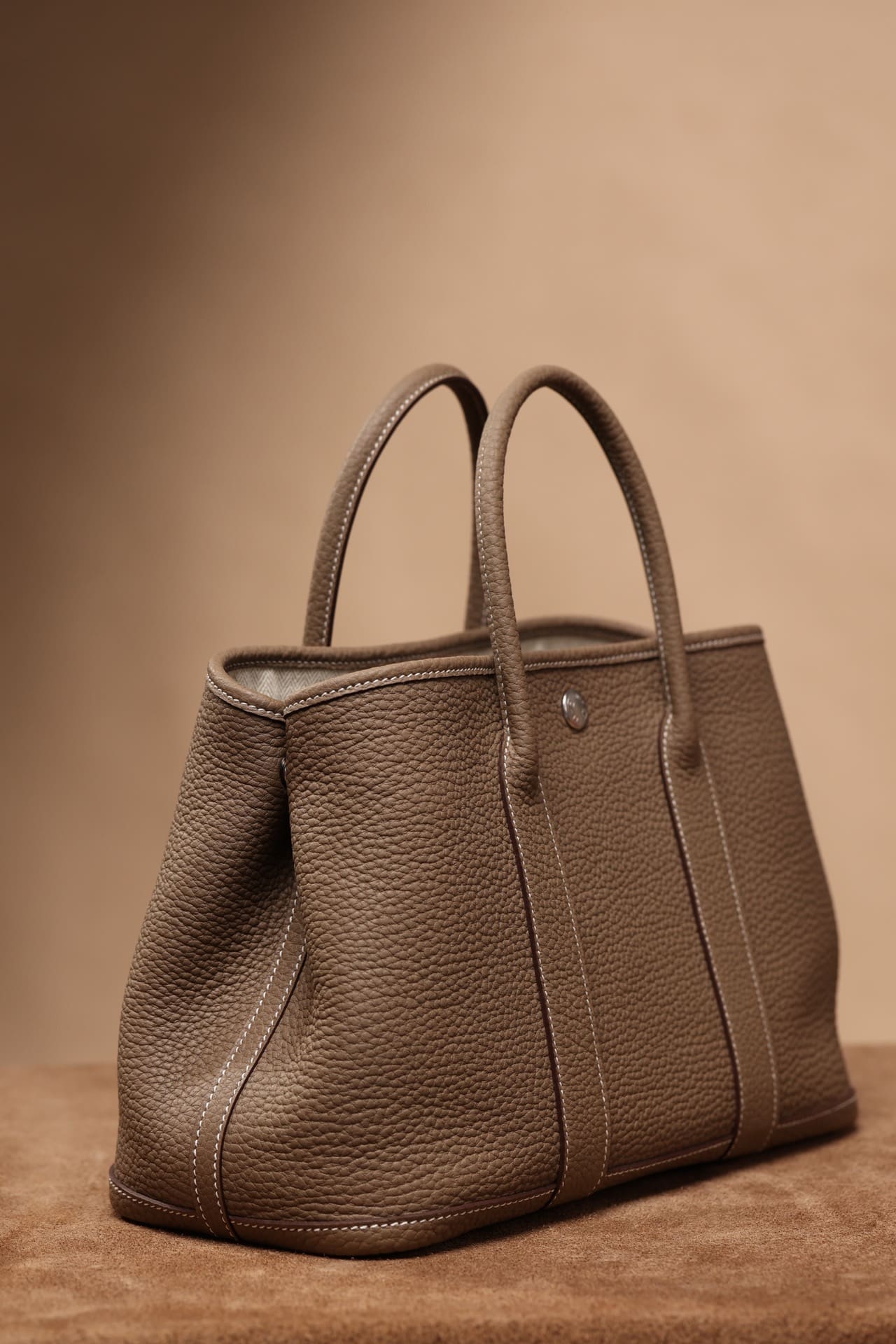 Hermès Garden Party 30 Beige Marfa Negonda Palladium Hardware