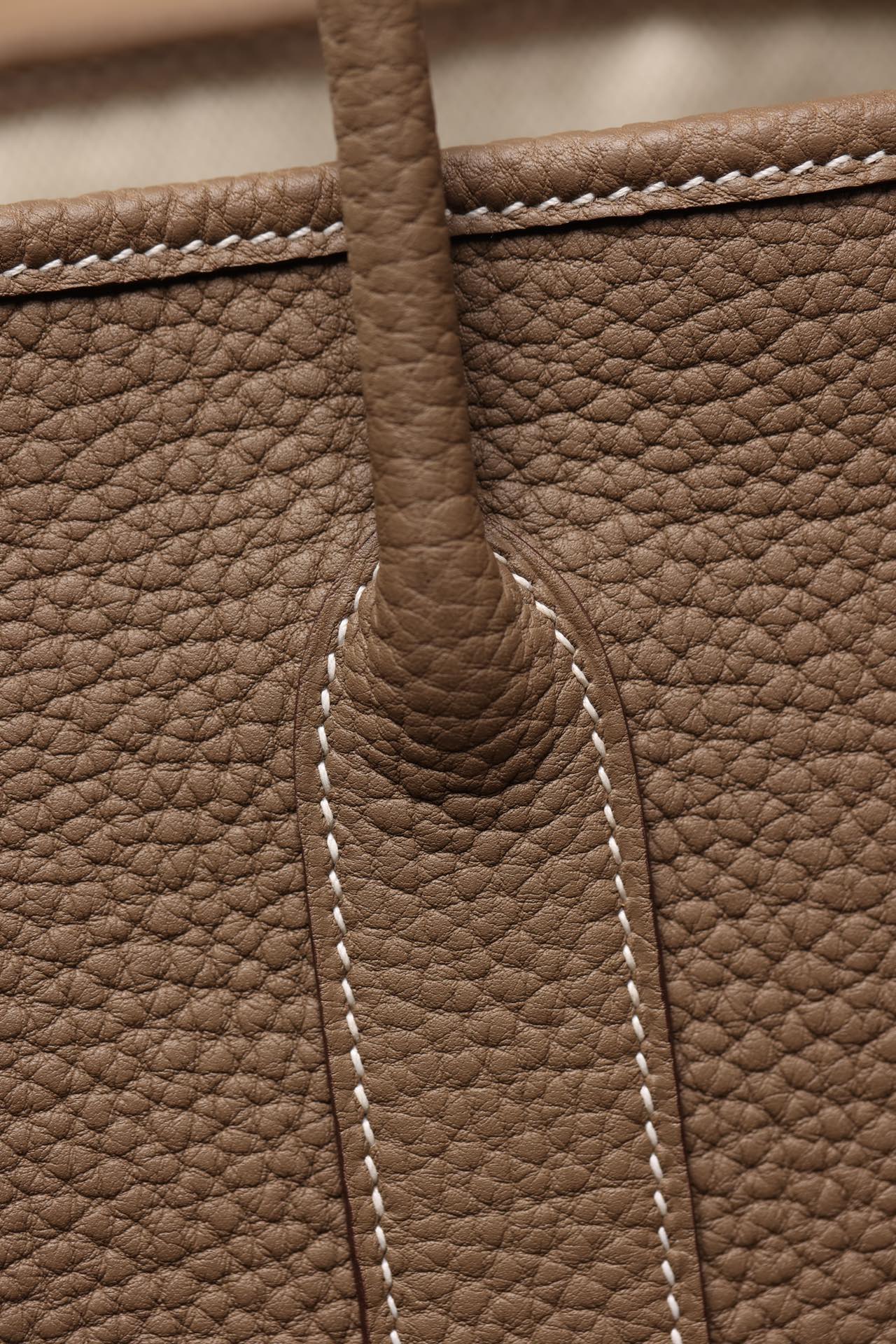 Hermès Garden Party 30 Beige Marfa Negonda Palladium Hardware
