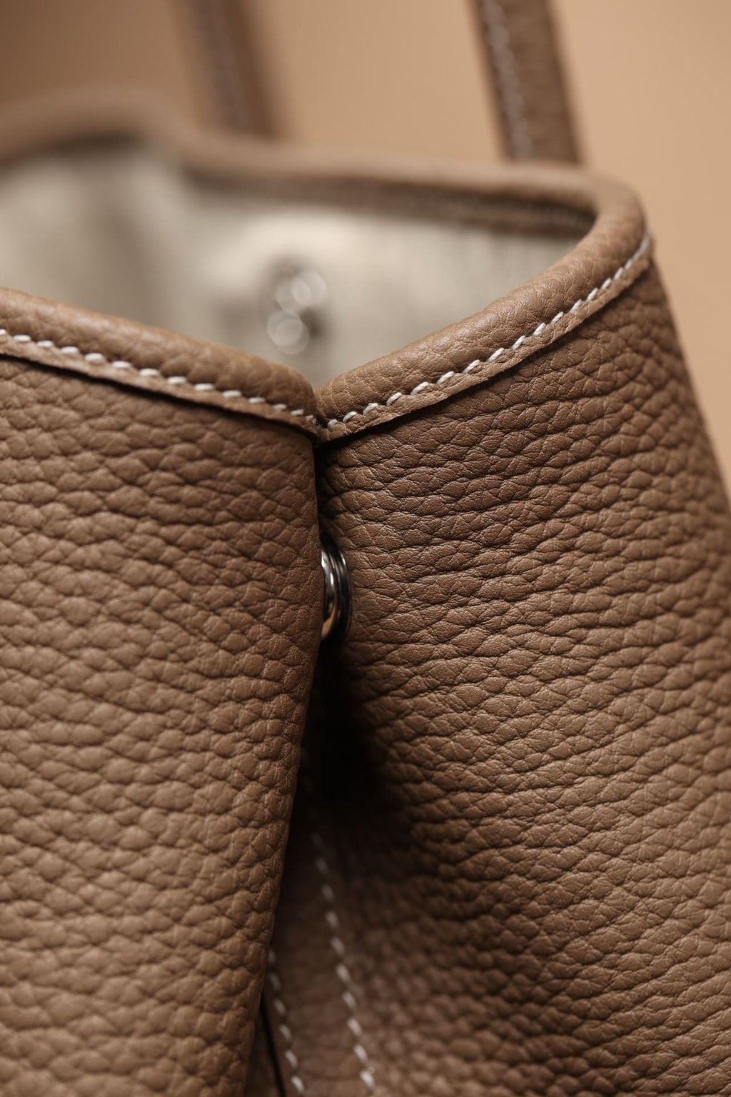 Hermès Garden Party 30 Beige Marfa Negonda Palladium Hardware