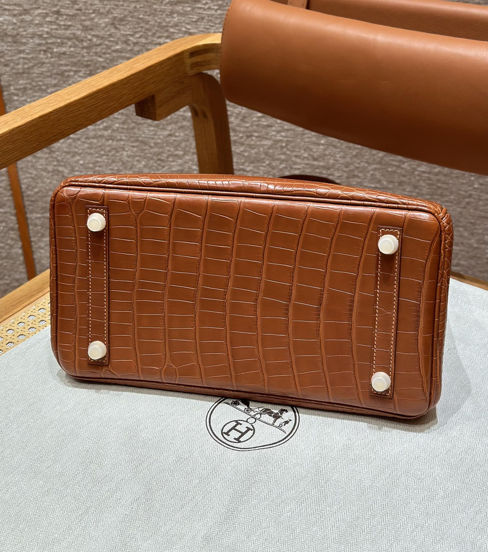 Hermès Birkin 30 Gold Matte Alligator Gold Hardware