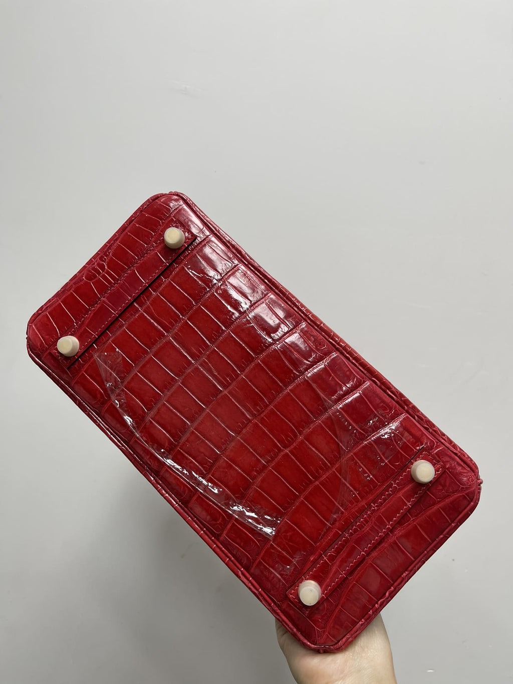 Hermès 30 Birkin Braise Shiny Niloticus Crocodile Gold Hardware