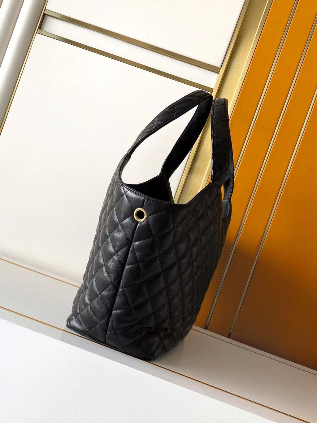 SAINT LAURENT ICARE MAXI SHOPPING BAG IN QUILTED LAMBSKIN