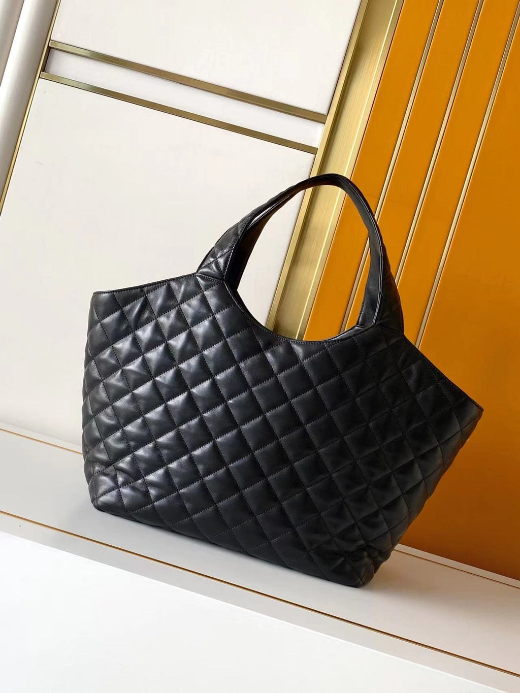 SAINT LAURENT ICARE MAXI SHOPPING BAG IN QUILTED LAMBSKIN