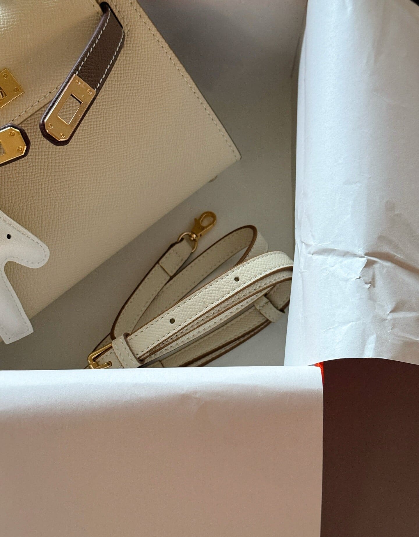 Hermès Nata and Etain Epsom Mini Kelly II 20 HSS Permabrass Hardware